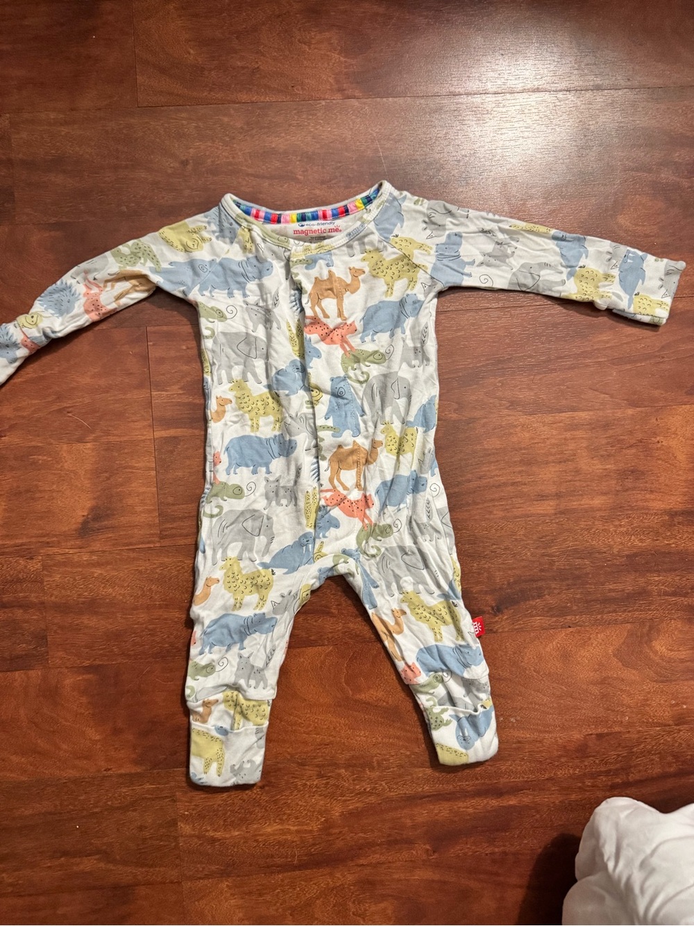 Magnetic Me Baby One-Piece Romper in Multi Animal Printe